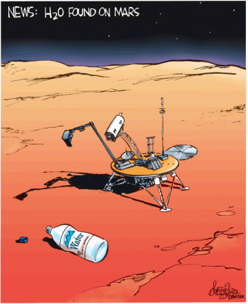 They should ban bottled water on Mars also.