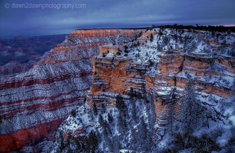 It was 5 degrees at The Grand Canyon when I quickly took this shot.