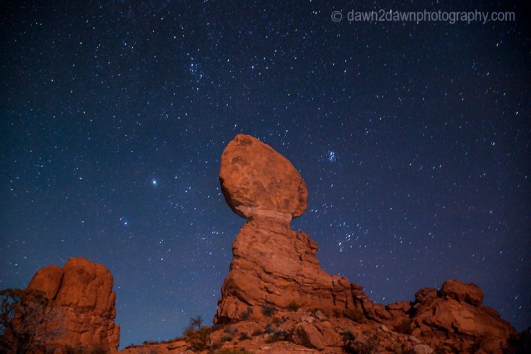 Arches Balanced Rock Night