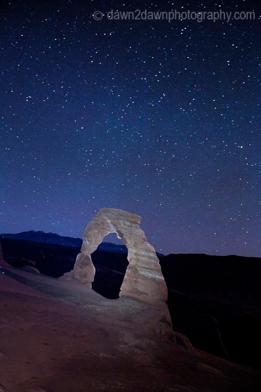 Arches Delicate Arch Night