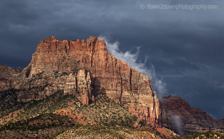 Rainstorms pass through Zion National Park, Utah
