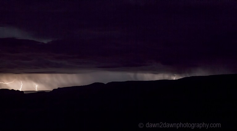 Lightning strikes at The Grand Canyon in Northern Arizona