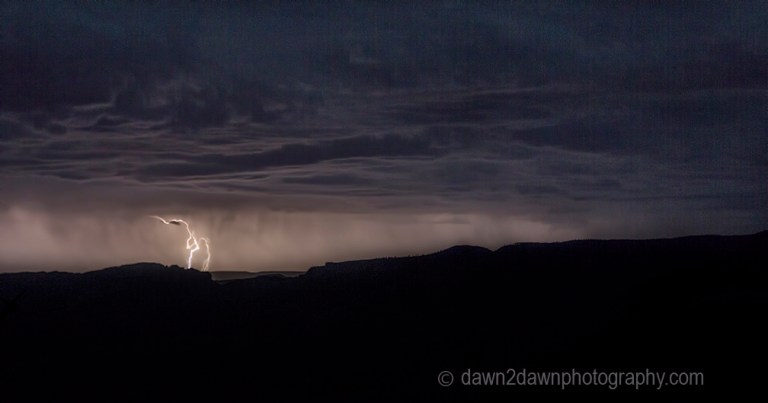 Lightning strikes at The Grand Canyon in Northern Arizona