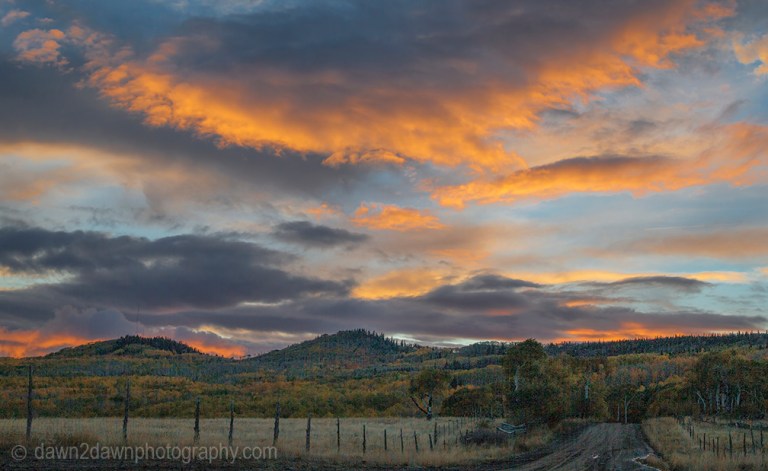 The sun sets on Kolob Terrace, near Zion National Park, Utah