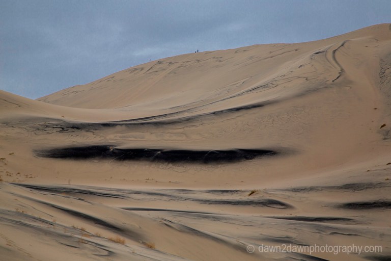Shifting patterns and lines of sand at the Eureka Dunes at Death Valley National Park, California