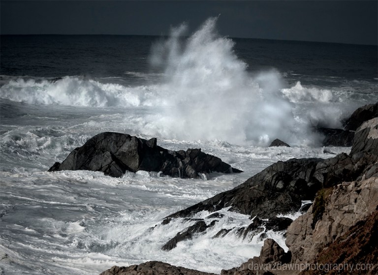 A passing storm produces high surf along California's Pacific Ocean Coastline near Big Sur