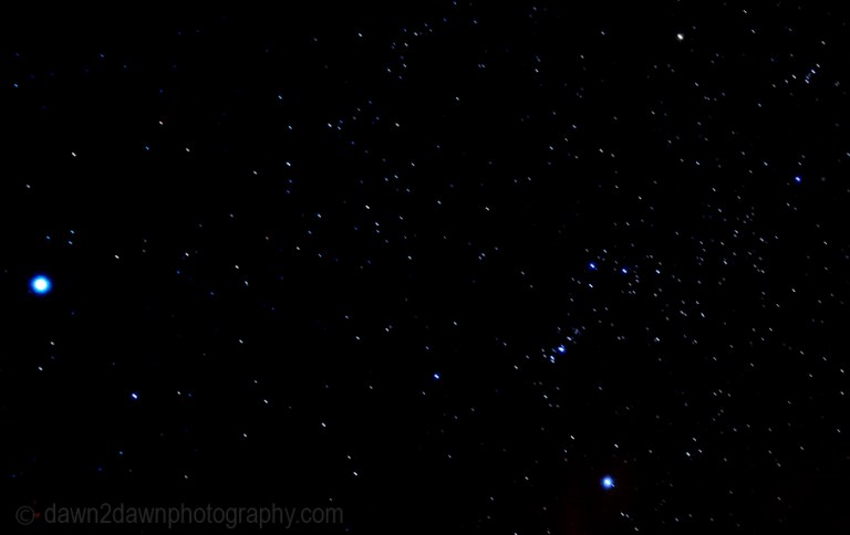 The constellation Orion appears in the night sky at Zion National Park, Utah