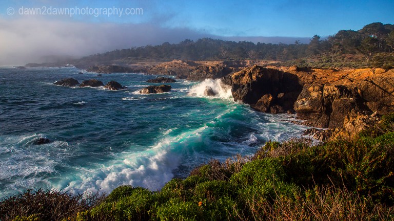 The rocky coastline at Point Lobos State Natural Reserve in Carmel, California