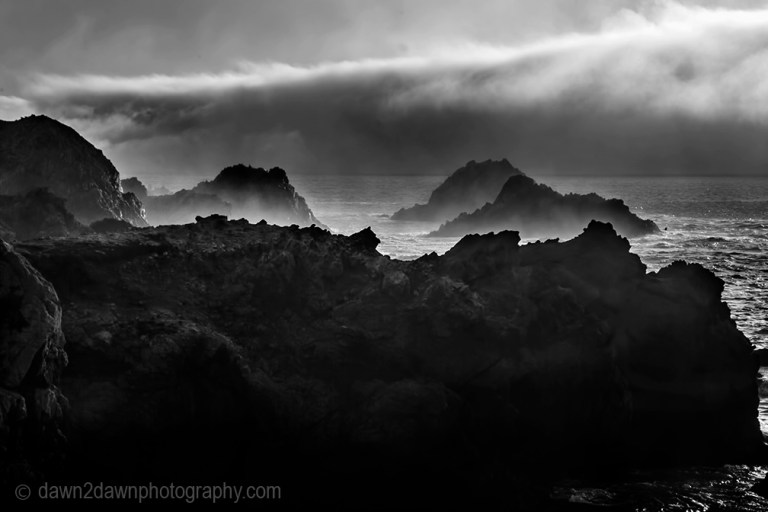 The rocky coastline at Point Lobos State Natural Reserve in Carmel, California