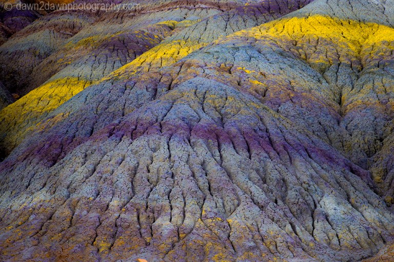 The colorful sedimentary layer of clay is uncovered at Vermillion Cliffs National Monument, Arizona