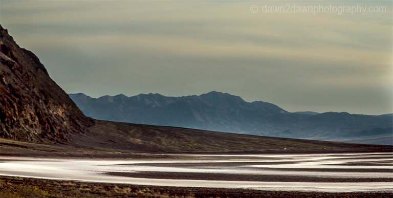 The salt flats of Badwater Basin at Death Valley National Park, California