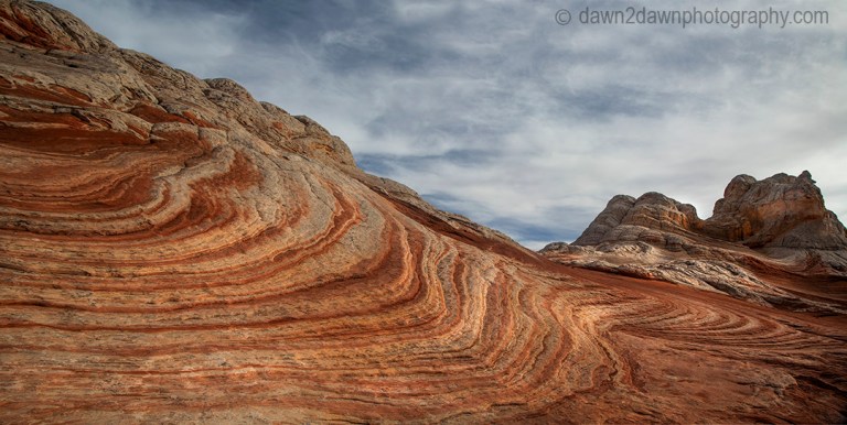 Unusual sandstone shapes produced by erosion make up the landscape at White Pocket at Vermilion Cliffs National Monument, Arizona