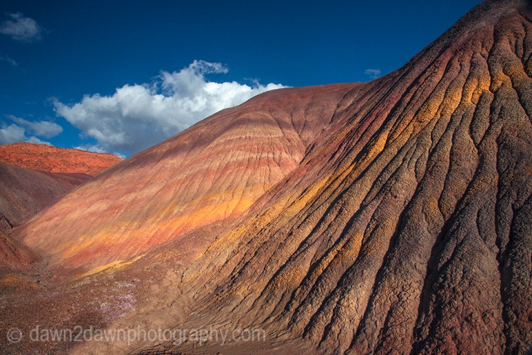 The colorful clay beds are exposed at Coyote Buttes at Vermilion Cliffs National Monument, Arizona