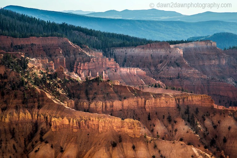 Erosion and time have shaped the sandstone landscape at Cedar Breaks National Monument in Southern Utah, USA