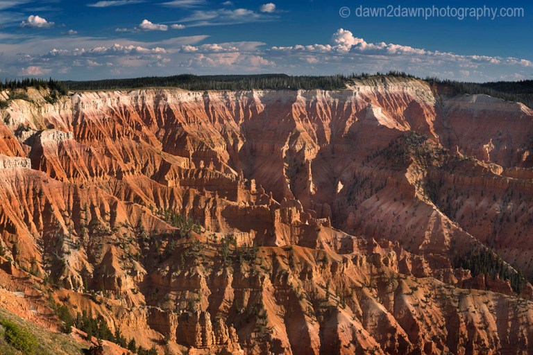Erosion and time have shaped the sandstone landscape at Cedar Breaks National Monument in Southern Utah, USA