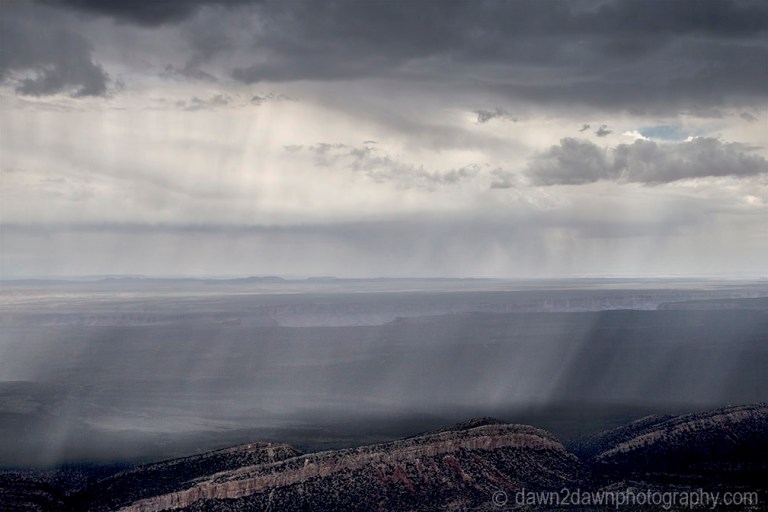 Storm clouds pass over Marble Canyon at Grand Canyon National Park, Cslifornia.