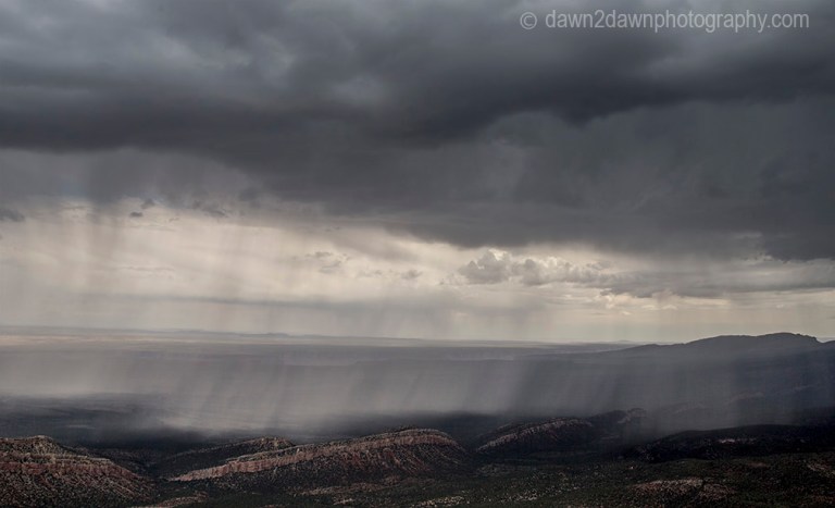 Storm clouds pass over Marble Canyon at Grand Canyon National Park, Cslifornia.