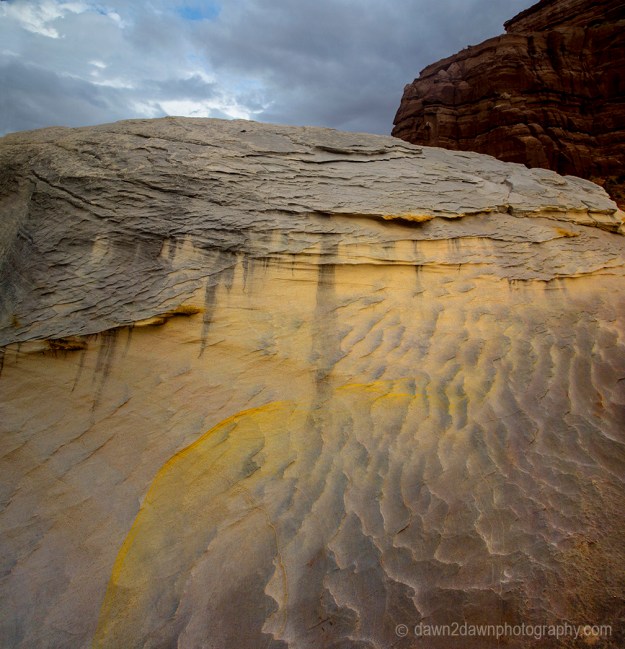 Unusually shaped and colored rock formation located in Southern Utah