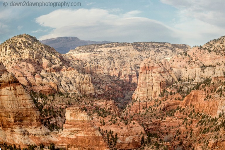 Unusual sandstone rock formations are seen along Utah's rural Highway 12.