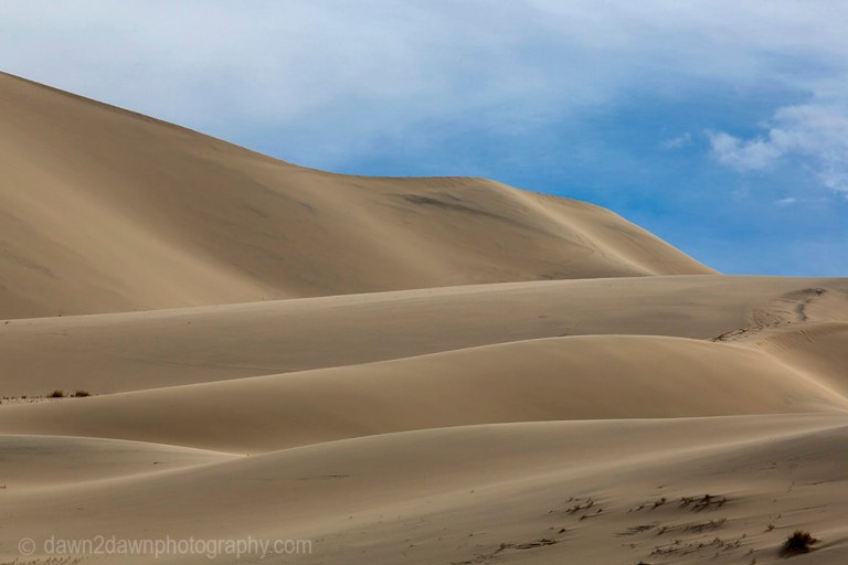 The shapes and lines at Eureka Dunes at Death Valley National Park, California