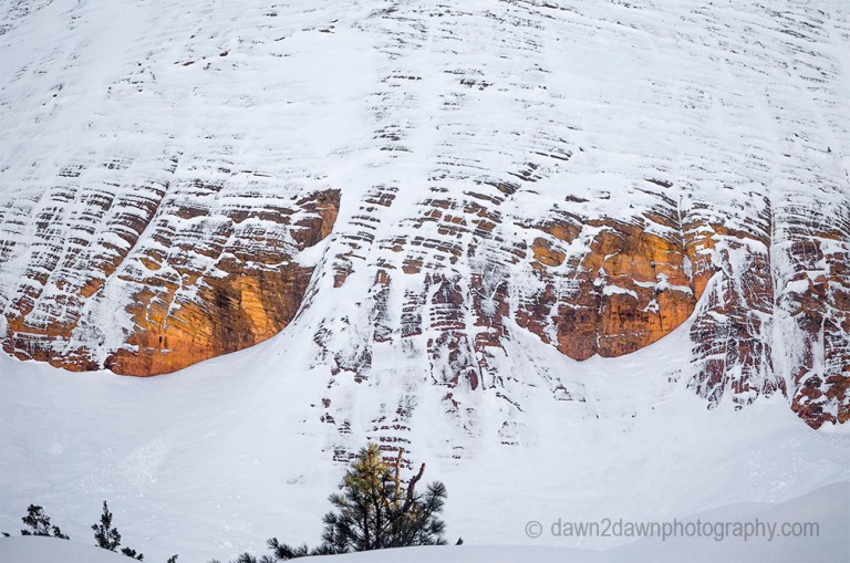 Fresh snow blankets Zion National Park in Southern Utah.