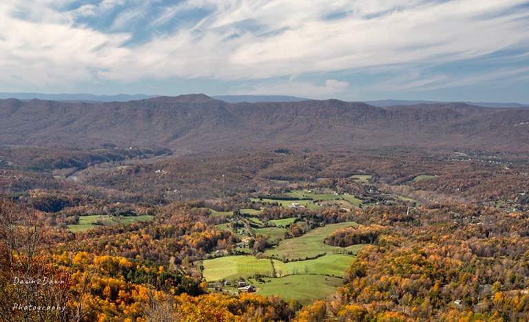 Colorful Blue Ridge Parkway
