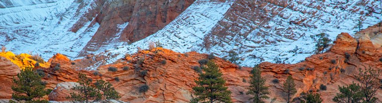 Snow Arrived To East Zion