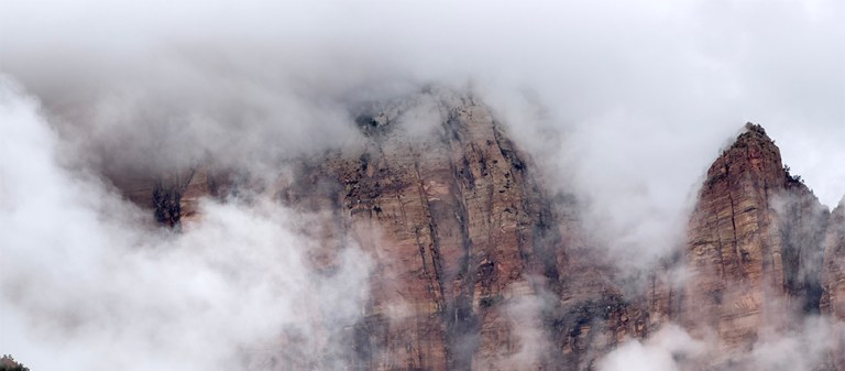Fog Makes An Appearance At Zion NP
